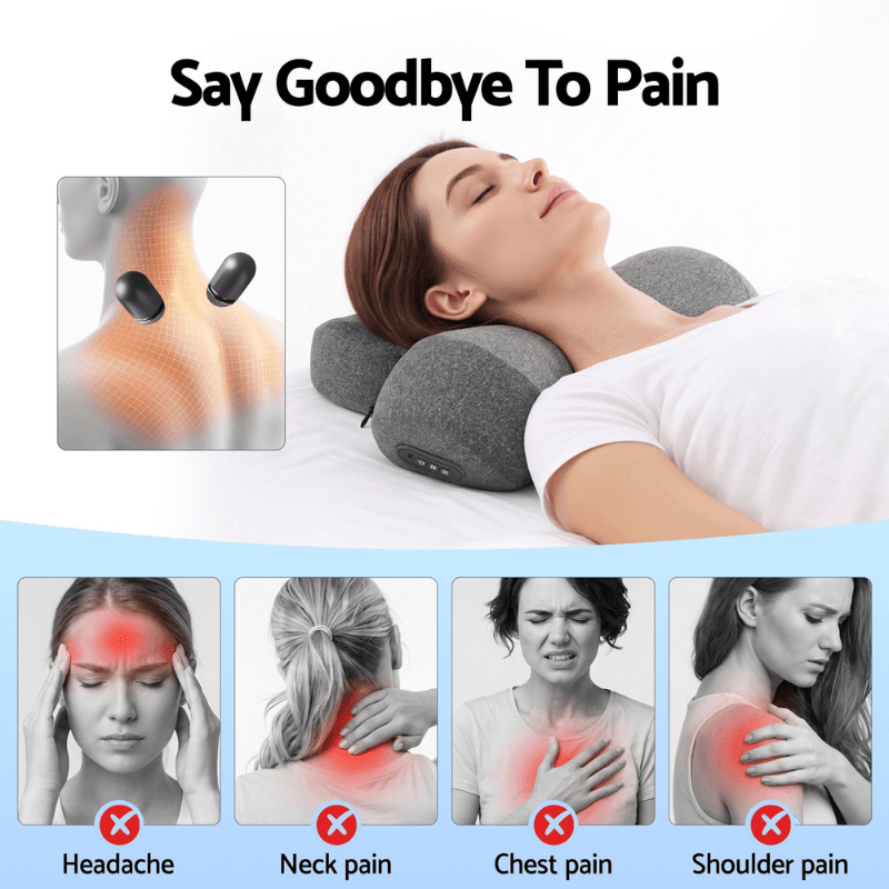 TensionFix™ Heated Neck Massager Pillow - Cervical Support