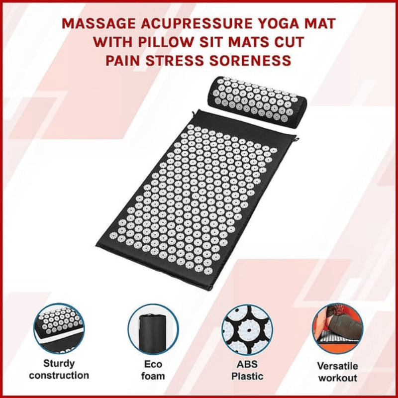 TensionFix™ Acupressure Mat & Pillow Set for Back & Neck Pain Relief