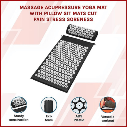 TensionFix™ Acupressure Mat & Pillow Set for Back & Neck Pain Relief