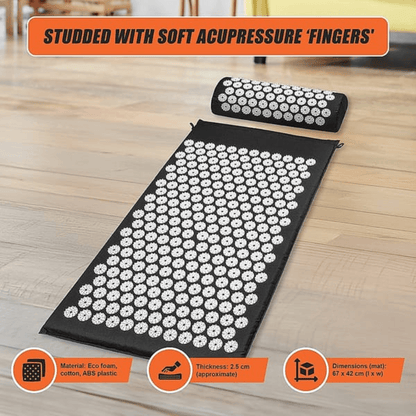 TensionFix™ Acupressure Mat & Pillow Set for Back & Neck Pain Relief