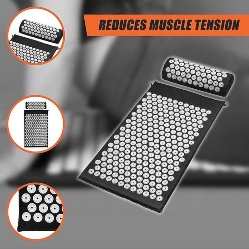 TensionFix™ Acupressure Mat & Pillow Set for Back & Neck Pain Relief