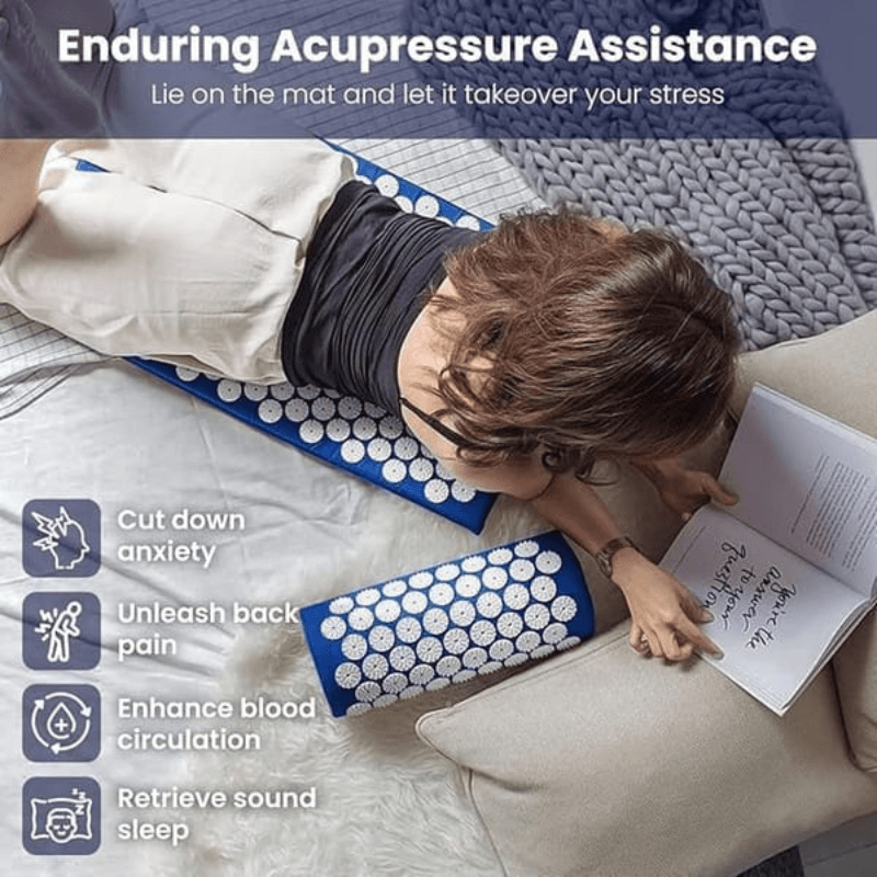 TensionFix™ Acupressure Mat & Pillow Set for Back & Neck Pain Relief