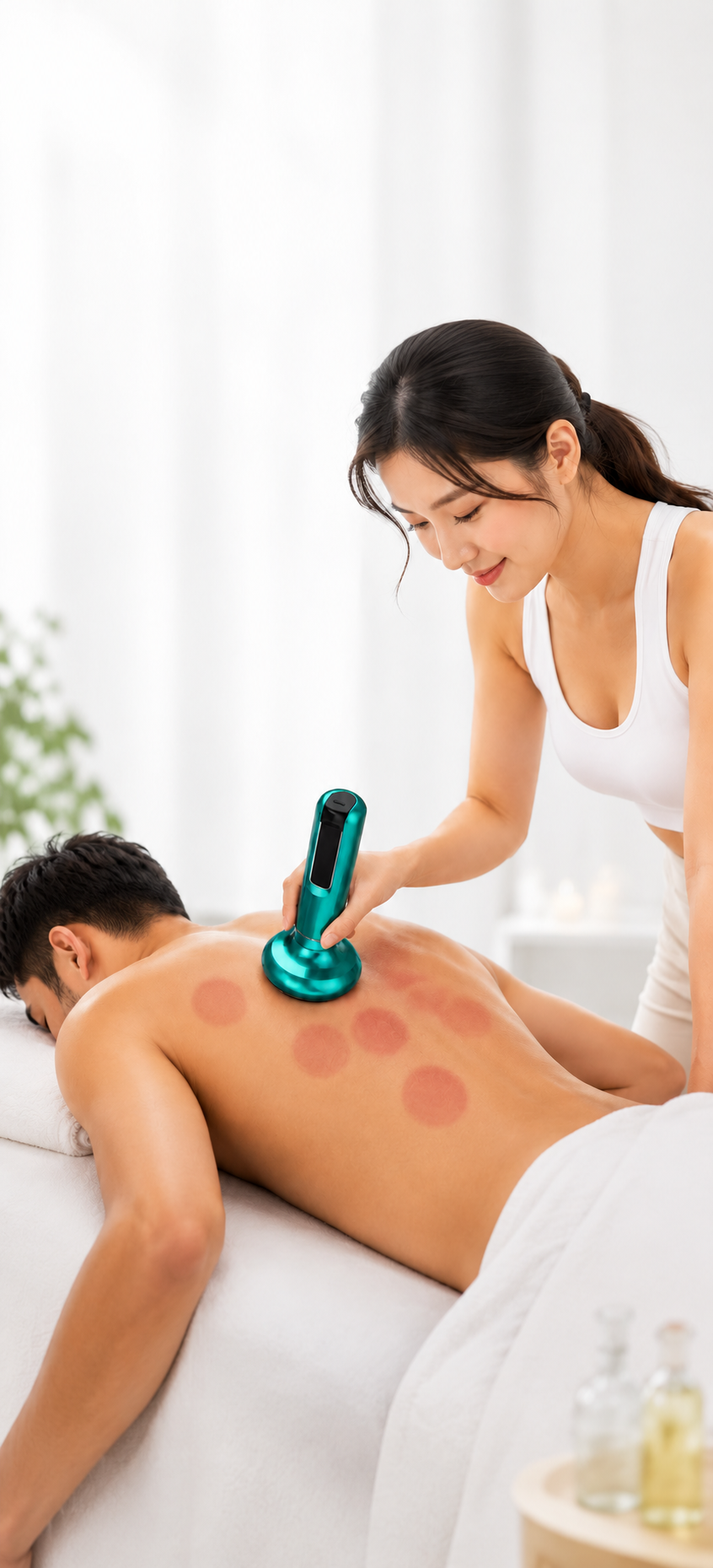 TensionFix™ 12-Level Electric Cupping Massager – Heated Vacuum Gua Sha Therapy for Cellulite & Muscle Relief