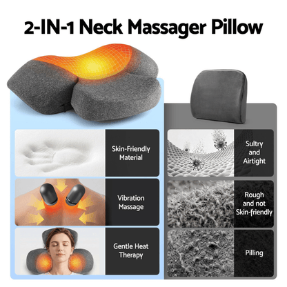 TensionFix™ Heated Neck Massager Pillow - Cervical Support