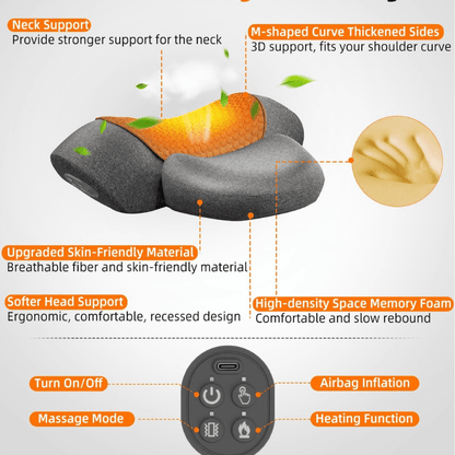 TensionFix™ Heated Neck Massager Pillow - Cervical Support