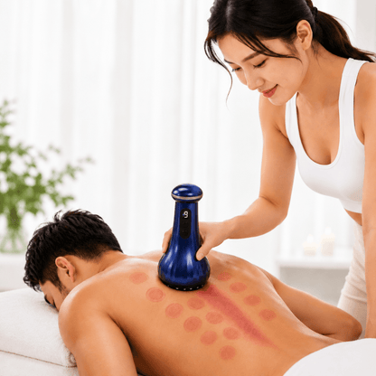 TensionFix™ Electric Cupping & Gua Sha Massager – 9-Level Suction, Heat Therapy & Red Light Recovery