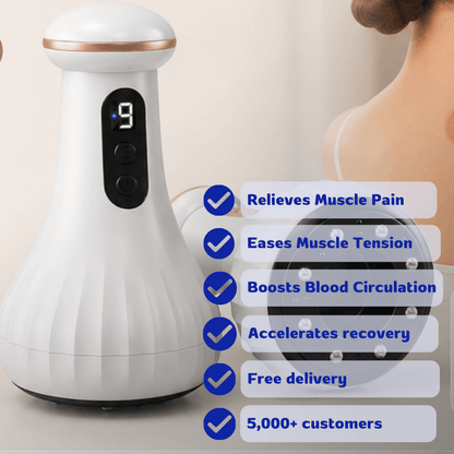 TensionFix™ Electric Cupping & Gua Sha Massager – 9-Level Suction, Heat Therapy & Red Light Recovery