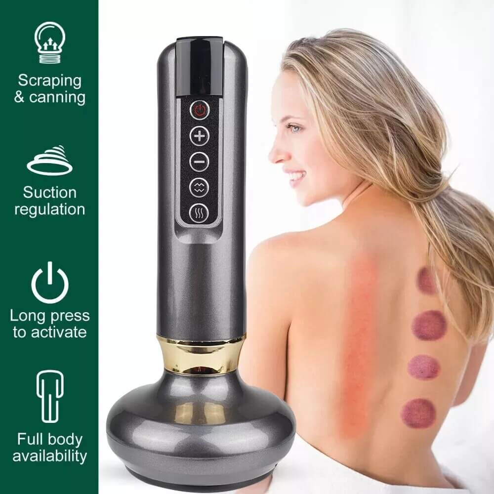 TensionFix™ 12-Level Electric Cupping Massager – Heated Vacuum Gua Sha Therapy for Cellulite & Muscle Relief