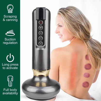 TensionFix™ 12-Level Electric Cupping Massager – Heated Vacuum Gua Sha Therapy for Cellulite & Muscle Relief